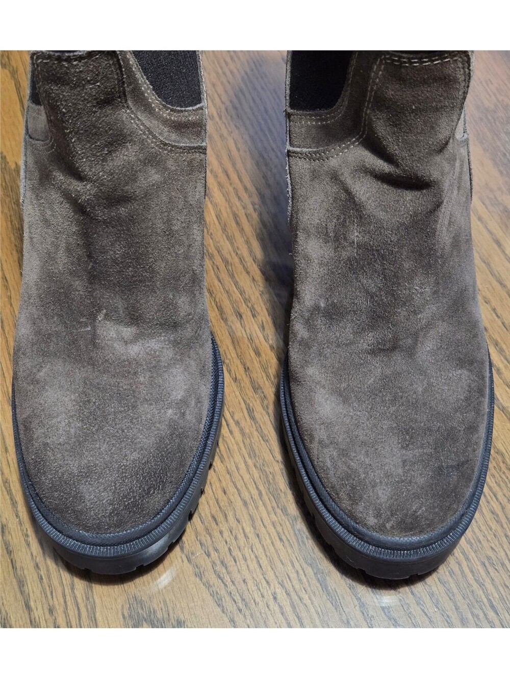 Emanuele Crasto Brown Suede Platform Chelsea Boots Size EU 39 - Picture 3 of 11
